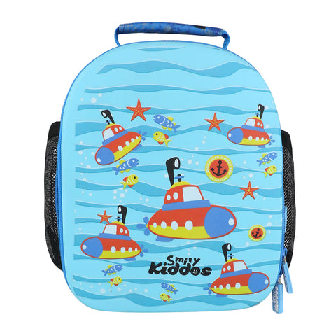 Image of Smily Kiddos Eva Pre School Backpack Submarine Theme - Light Blue