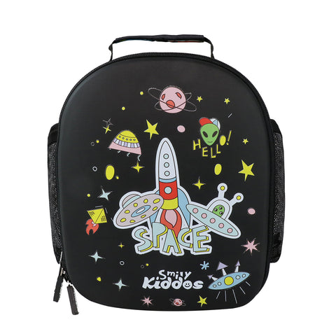 Image of Smily Kiddos Eva Pre School Backpack Space Theme - Black