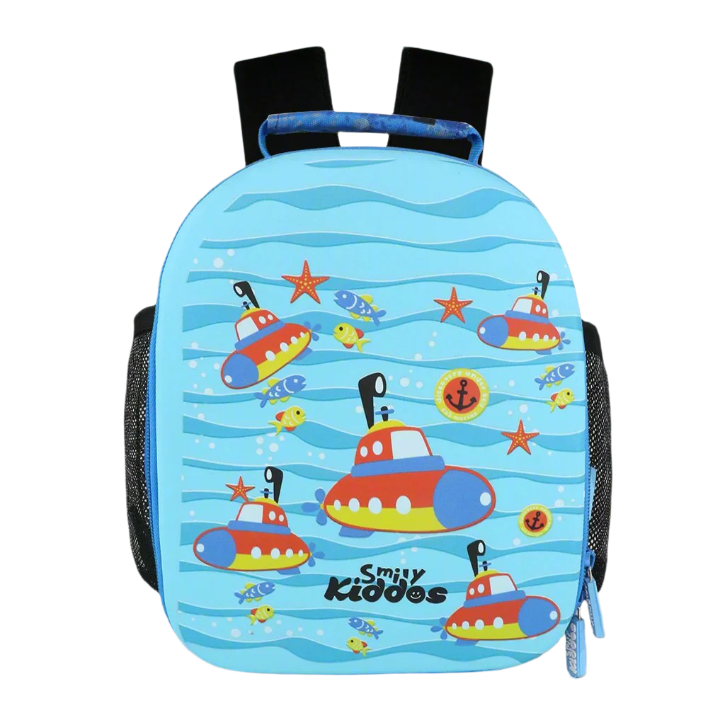 Smily Kiddos Eva Pre School Backpack Submarine Theme - Light Blue