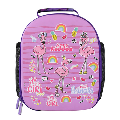 Image of Smily Kiddos Eva Pre School Backpack Flamingo Theme -Purple