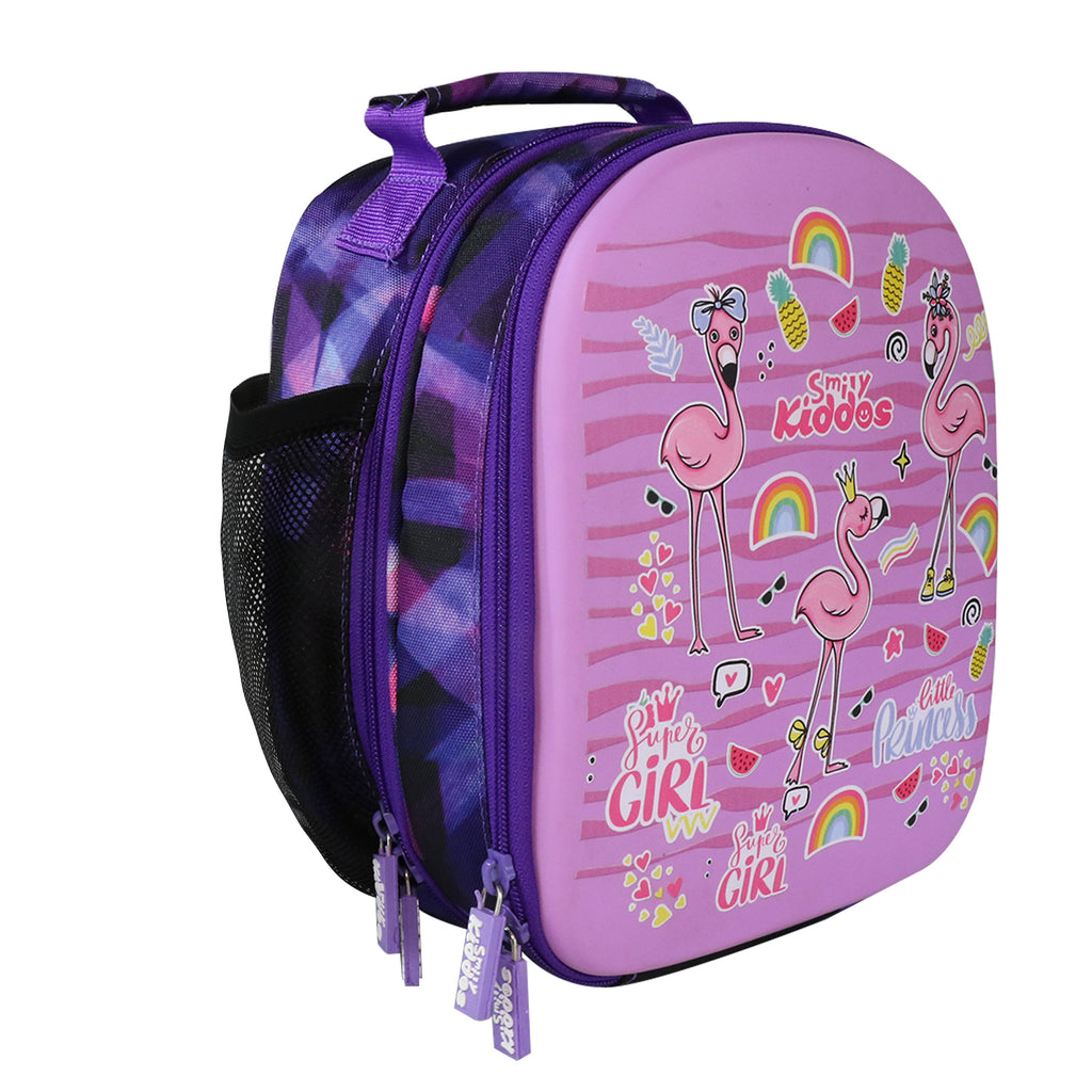Smily Kiddos Eva Pre School Backpack Flamingo Theme -Purple
