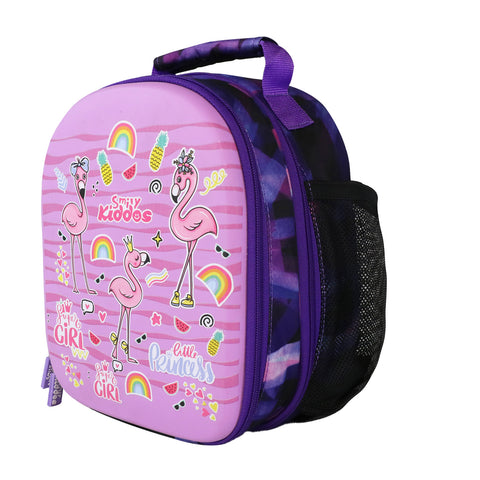 Image of Smily Kiddos Eva Pre School Backpack Flamingo Theme -Purple