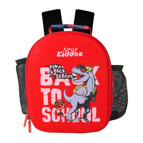 Smily Kiddos Eva Pre School Backpack Dino Theme - Red