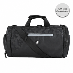 Mike Dual Tone Pro Gym Bag with Shoe Compartment – Black