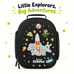 EVA Preschool Backpack - Space Theme - Black