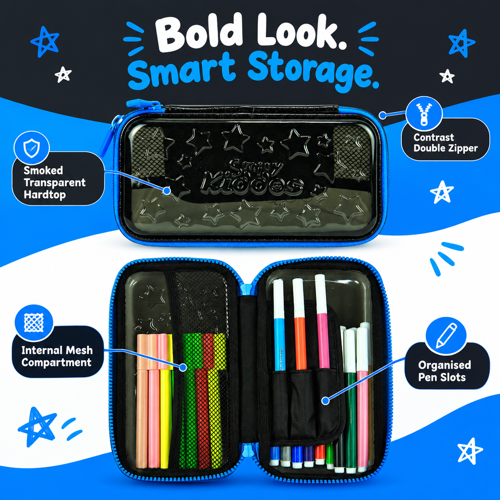 PVC Small Pencil Case - Black