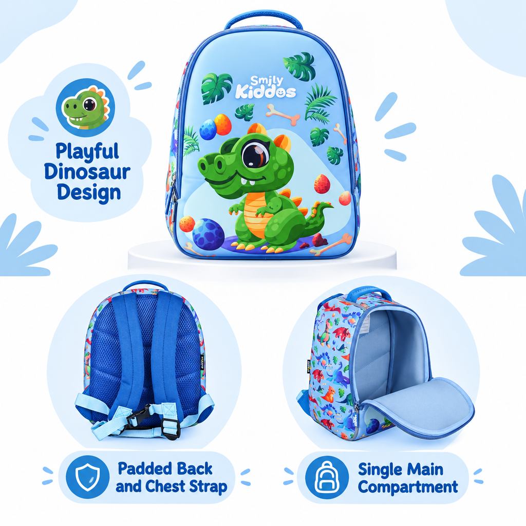 Fun Dino Neoprene Preschool  – Light Blue