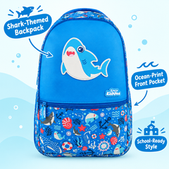 Smily Kiddos 17-Inch Baby Shark Backpack for Kids