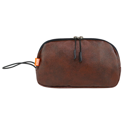 Image of MIKE BAGS Pu Leather Multipurpose Pouch -  Brown
