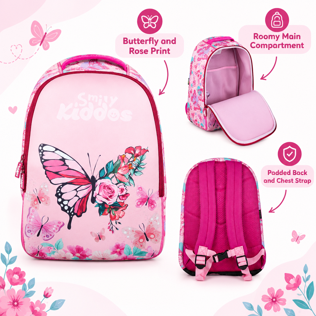 Enchanting Butterfly Neoprene Junior Backpack – Pink