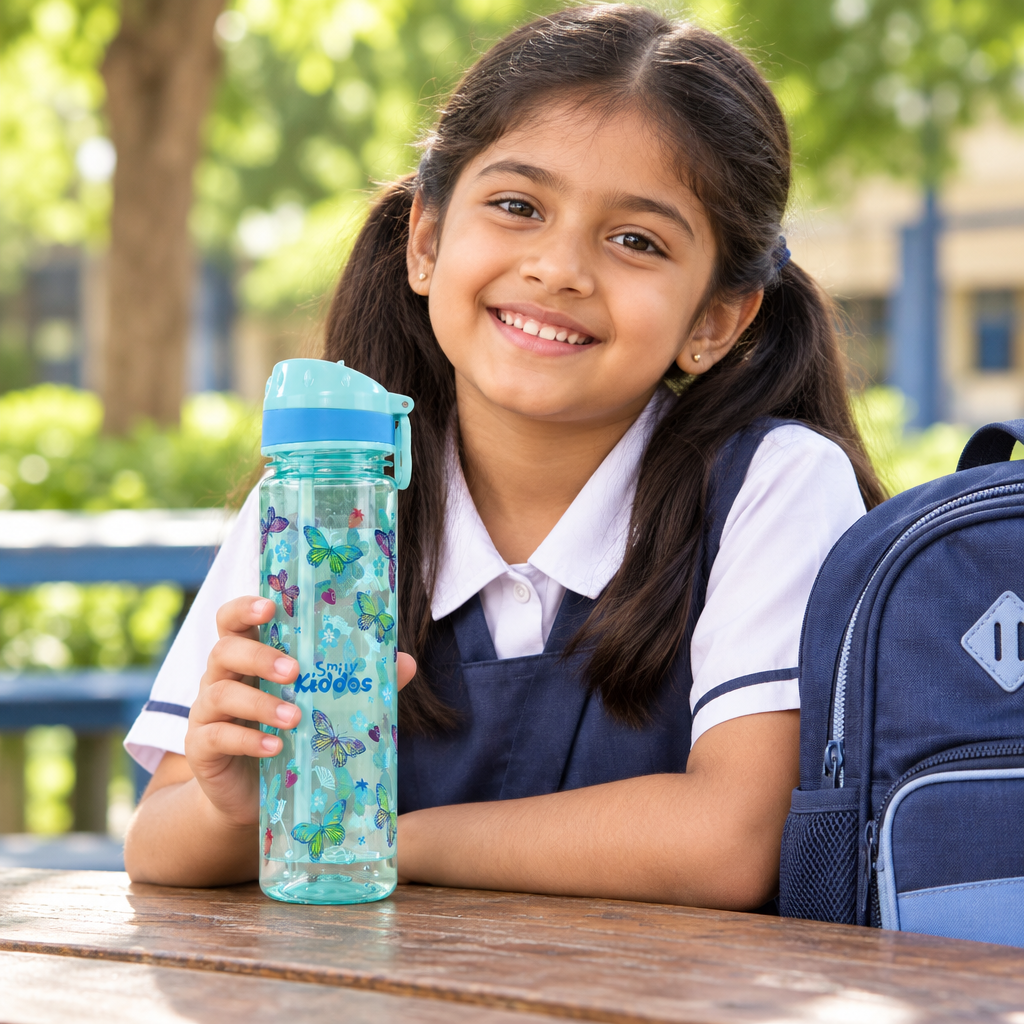 Straight Sipper Water Bottle for Kids 680ml - Butterfly