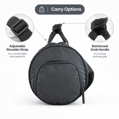 Mike Dual Tone Pro Gym Bag with Shoe Compartment – Grey