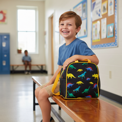 Joy Lunch Bag – Rage Dino Theme - Black