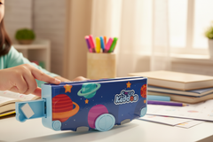 Smily Kiddos Pop-Out Pencil Box for Kids | Space Theme (Navy Blue)