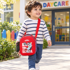 Hardtop Eva Lunch Bag - Dino Theme - Red