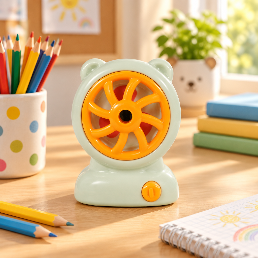 Smily Kiddos Fan Sharpener — Teal Blue