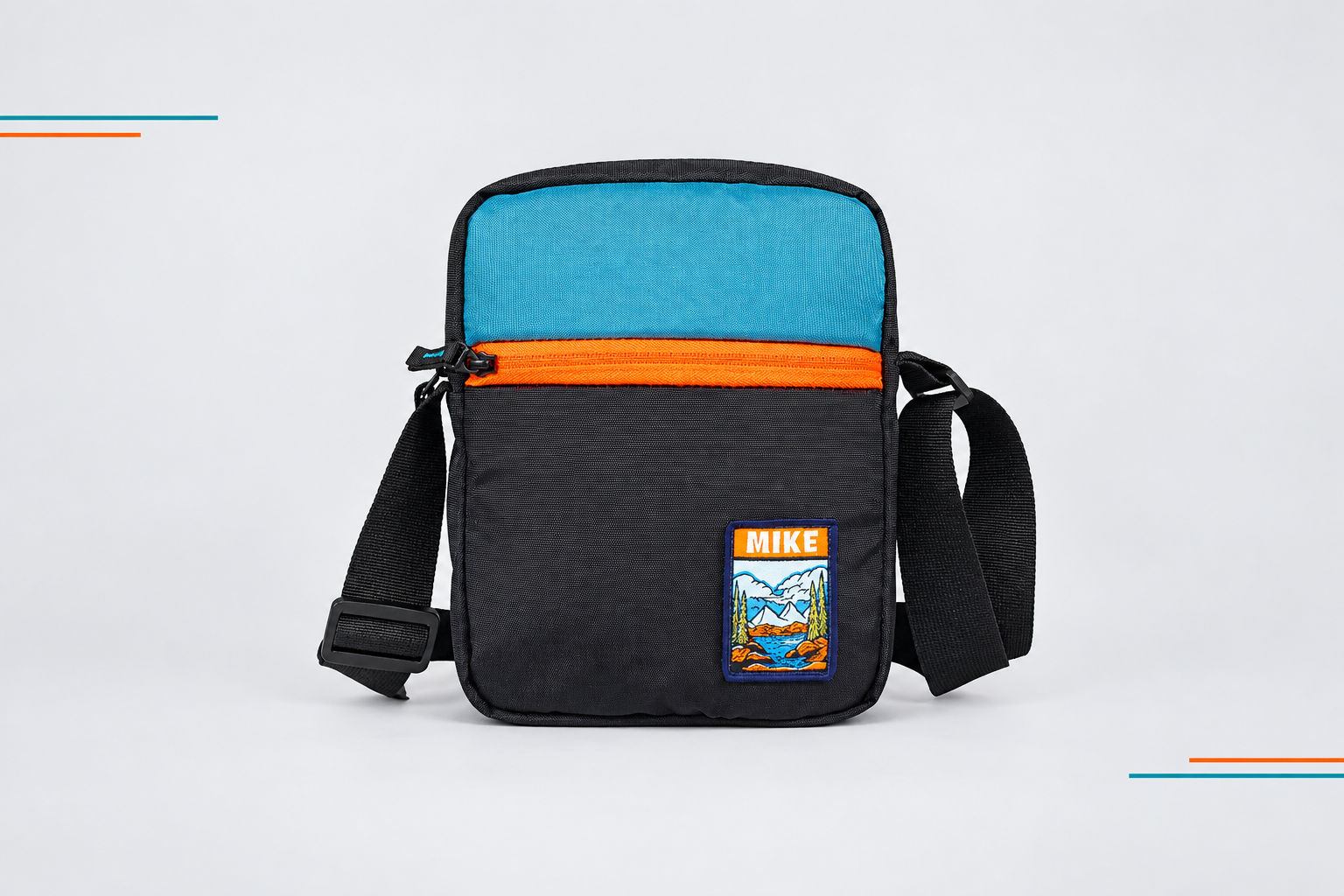 Mike Spectrum Sling Bag - Black & Indigo