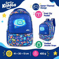 Smily Kiddos 17-Inch Gamer Backpack for Kids
