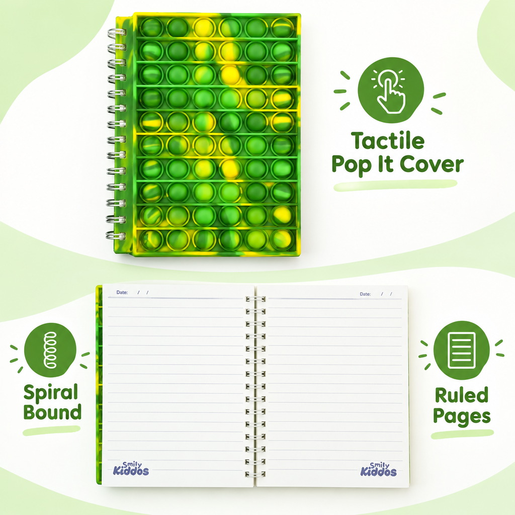Spiral Pop It Notebook - Green