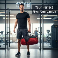 Fit Gear Gym Duffle with Shoe Compartment – Red