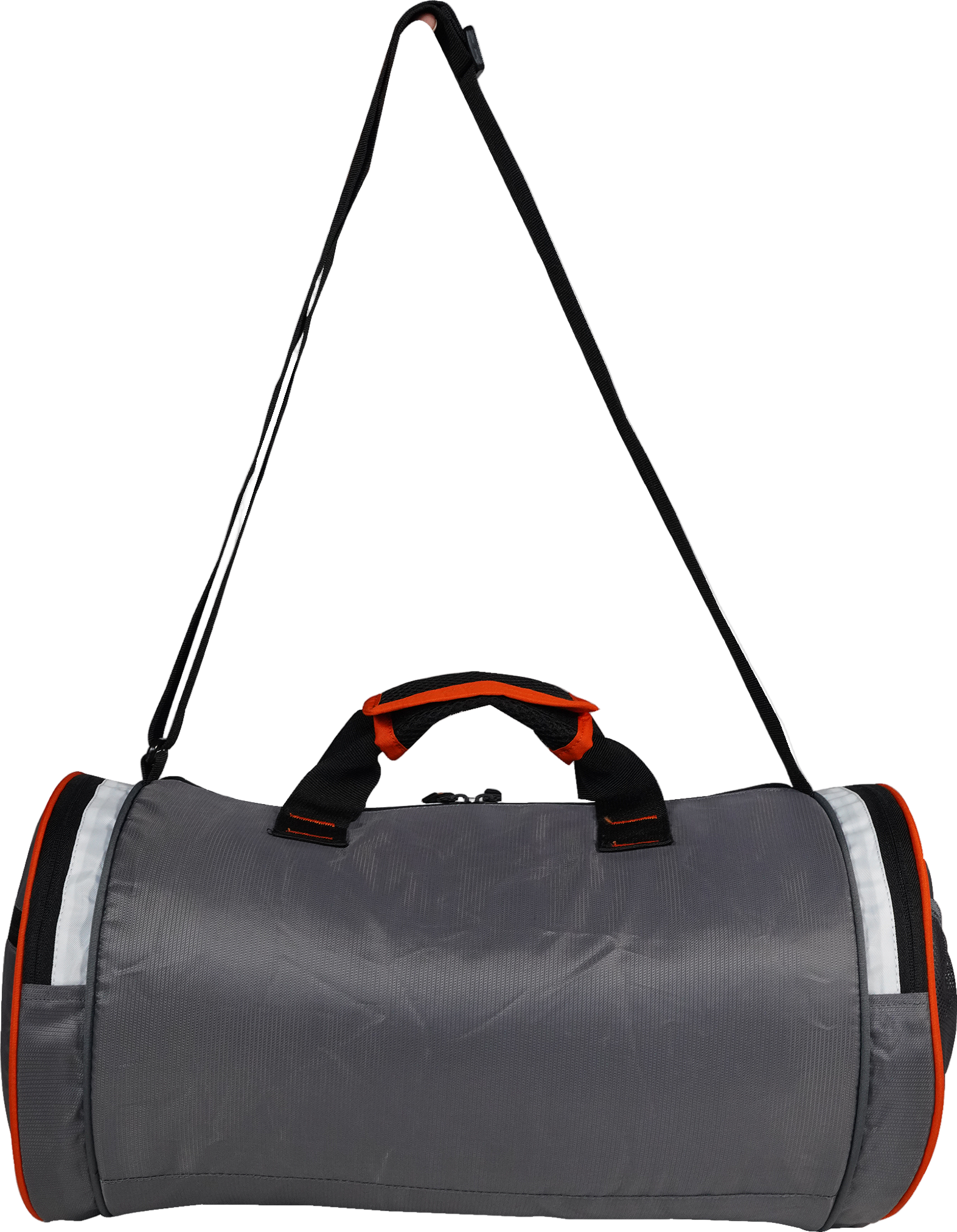 Mike Bags Fit Gear Gym Bag - Grey & Neon Orange