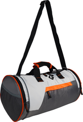 Mike Bags Fit Gear Gym Bag - Grey & Neon Orange