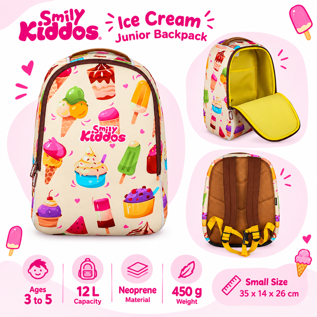 Delightful Ice Cream Neoprene Junior Backpack – Cream