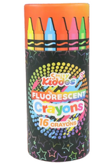 Fluorescent Crayons – 16 Vibrant Neon Colors for Kids