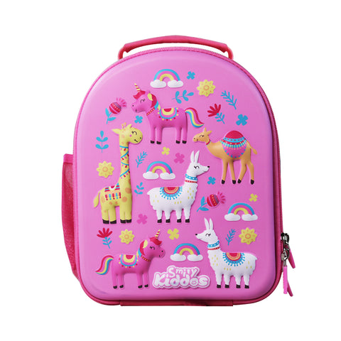 Image of Smily Kiddos Hartop Eva Lunch Bag V2 Animal Theme Pink
