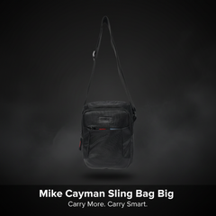 Mike Cayman Sling Bag Big – Black | Water-Resistant Crossbody Bag for Men & Women