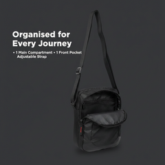 Mike Cayman Sling Bag Big – Black | Water-Resistant Crossbody Bag for Men & Women