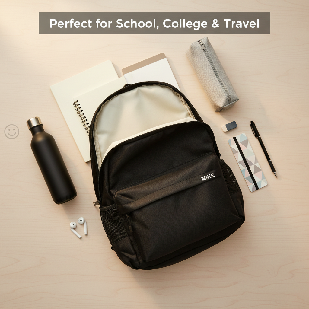 Mike Force Backpack – Black | 22.5L Lightweight Backpack