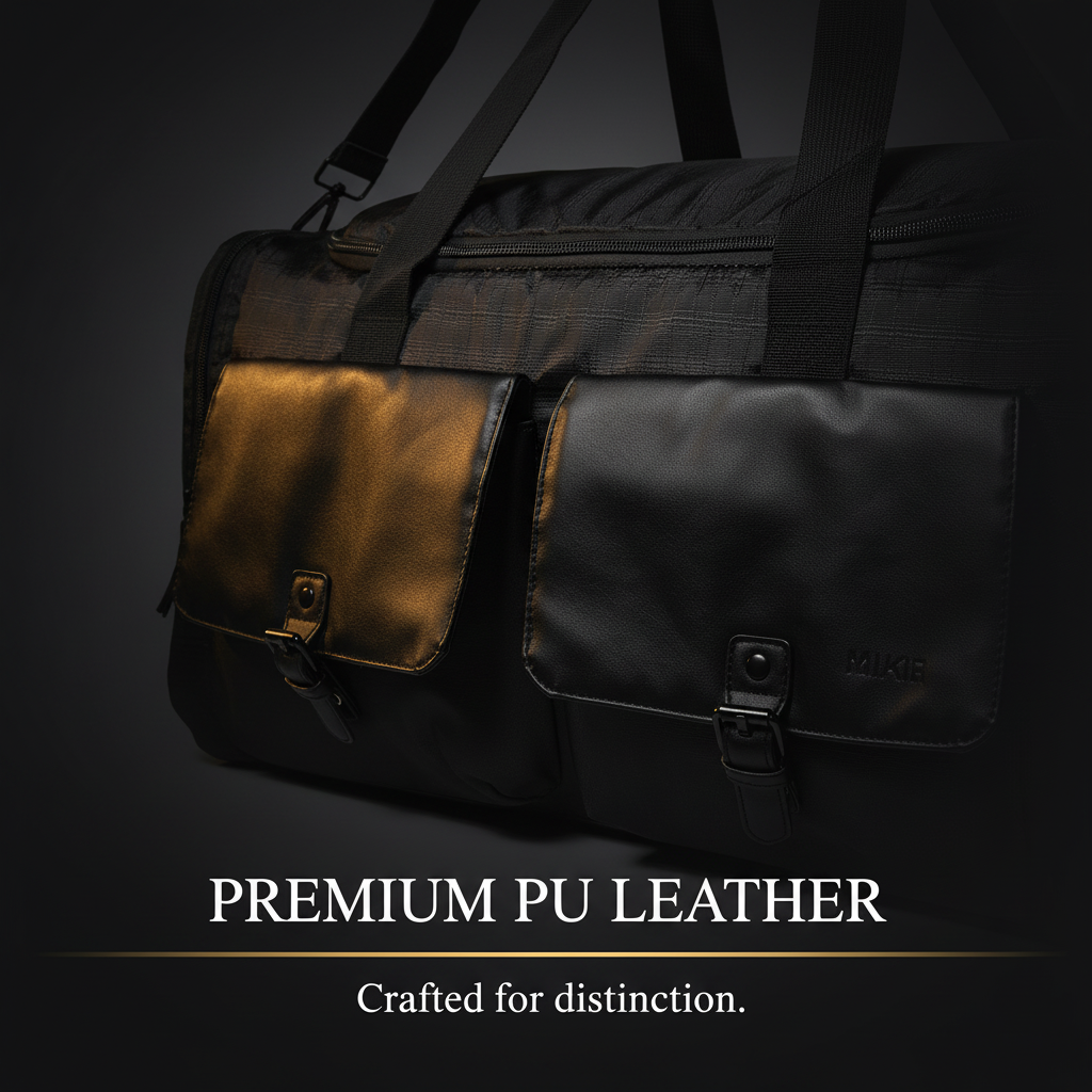 Mike Fortune Duffle Bag – Black | Large Travel & Gym Duffle