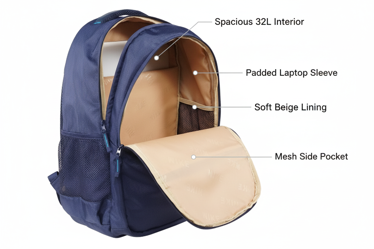 Mike Metrolite Backpack - Navy Blue