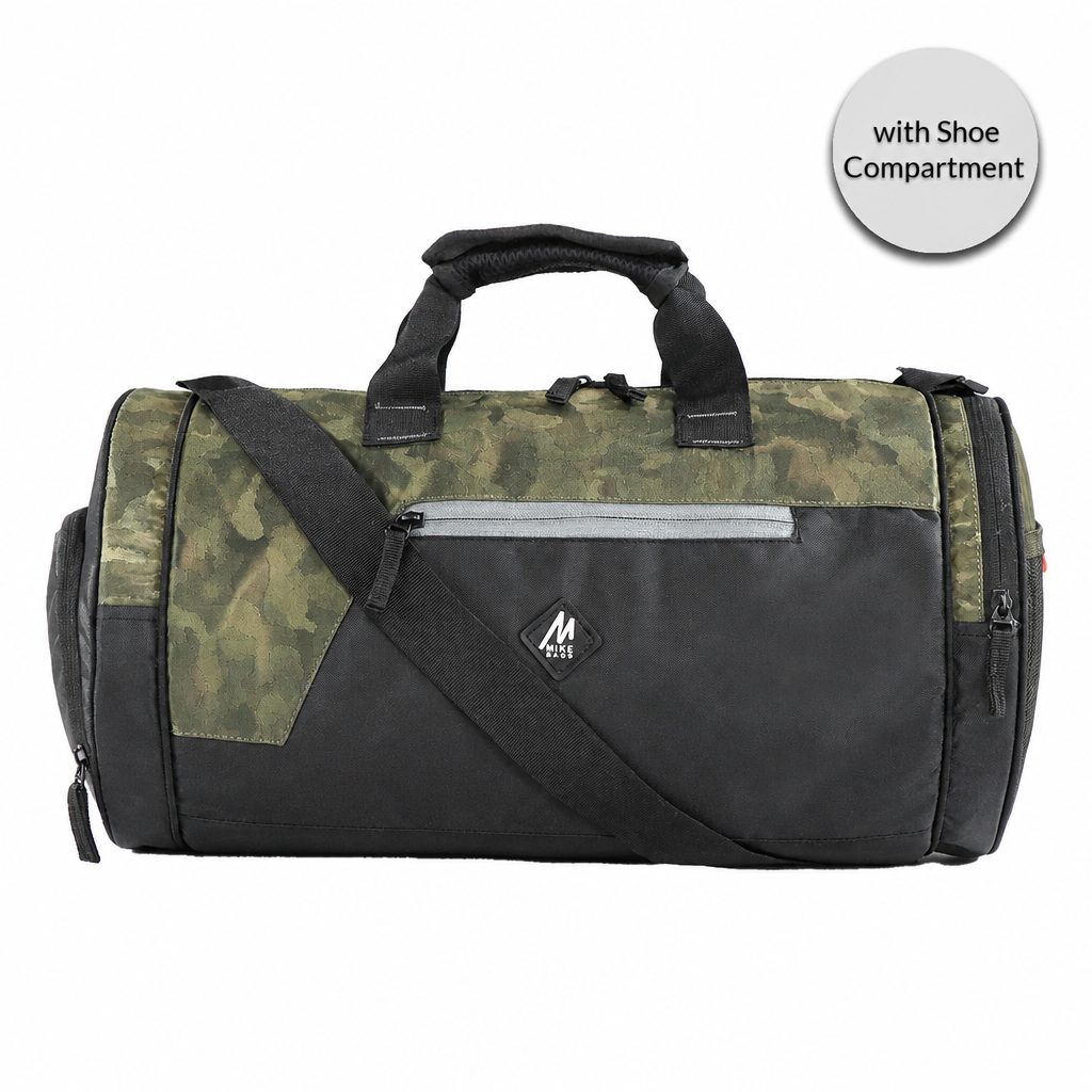 Mike Dual Tone Pro Gym Bag with Shoe Compartment – Olive Green