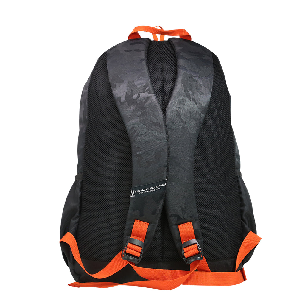 Mike Cosmo Casual Backpack - Black & orange