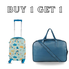Travel Combo: Smily Kiddos 30.5L Magic Hop Trolley Bag & Mike 32L Fizz PU Duffle Bag | Buy 1 Get 1