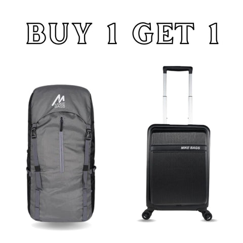 Mike Travel Combo: Mike 36L Explorer Trekking Bag & Mike Nova 39L Hard Case Trolley bag | Buy 1 Get 1