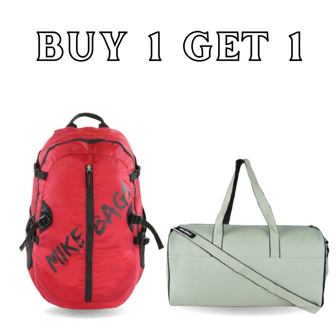 Mike Travel Combo: Enticer 42L Trekking Backpack & 26L PU Leather Duffle Bag | Buy 1 Get 1