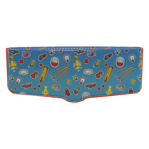 Image of Smily Kiddos Multi Functional Pop Out Pencil Box for Kids Stationery for Children - Cricket Theme - Blue