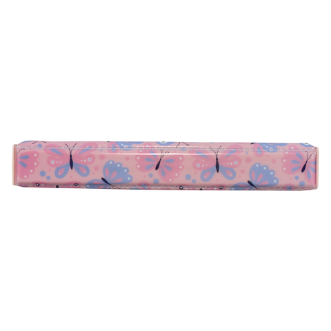 Image of Smily Kiddos Multi Functional Pop Out Pencil Box for Kids Stationery for Children - Butterfly Theme - Peach