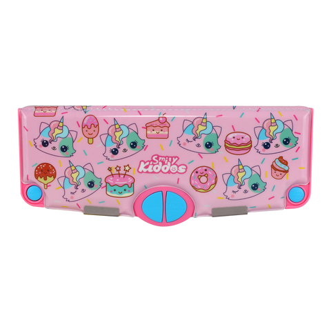 Image of Smily Kiddos Multi Functional Pop Out Pencil Box for Kids Stationery for Children - Unicorn Kitty Theme -Pink