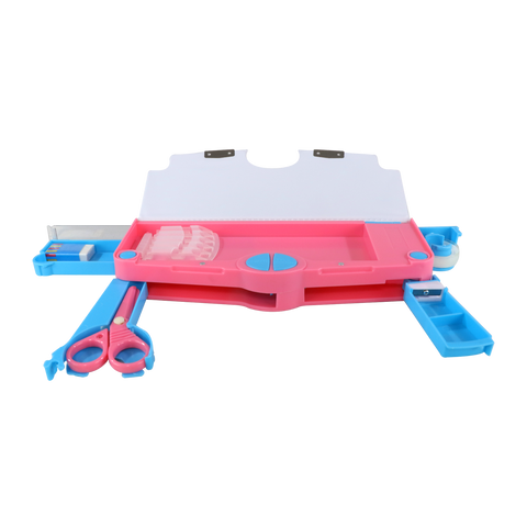 Image of Smily Kiddos Multi Functional Pop Out Pencil Box for Kids Stationery for Children - Unicorn Kitty Theme -Pink