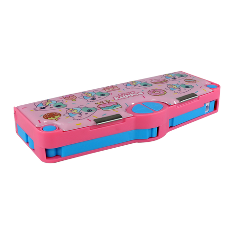 Image of Smily Kiddos Multi Functional Pop Out Pencil Box for Kids Stationery for Children - Unicorn Kitty Theme -Pink