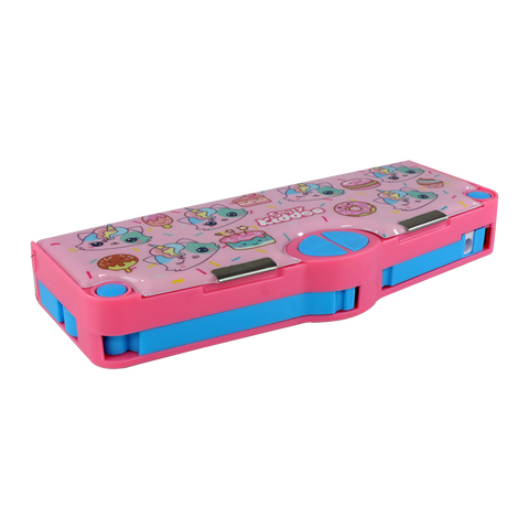 Smily Kiddos Multi Functional Pop Out Pencil Box for Kids Stationery for Children - Unicorn Kitty Theme -Pink