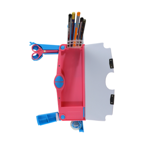 Image of Smily Kiddos Multi Functional Pop Out Pencil Box for Kids Stationery for Children - Unicorn Kitty Theme -Pink