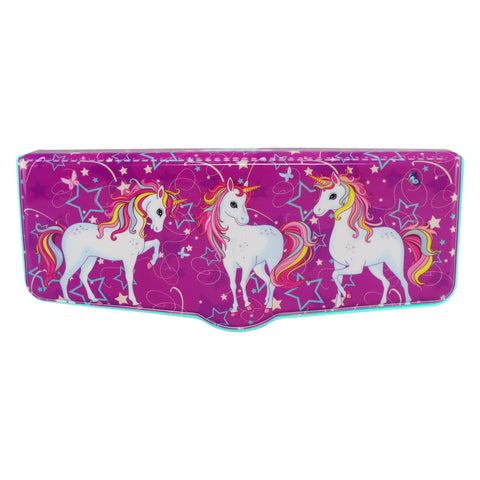 Image of Smily Kiddos Multi Functional Pop Out Pencil Box for Kids Stationery for Children - Unicorn Theme - purple