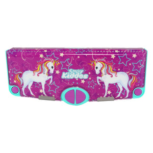 Smily Kiddos Multi Functional Pop Out Pencil Box for Kids Stationery for Children - Unicorn Theme - purple