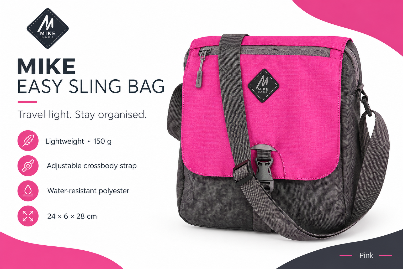 Easy Sling Bag - Pink