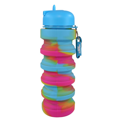 Image of Smily Kiddos Silicone Expandable & Foldable Water Bottle Light Blue